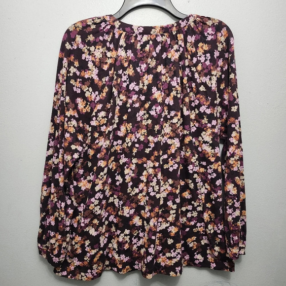 J.jill women's blouse top button-down floral size large - Picture 5 of 6